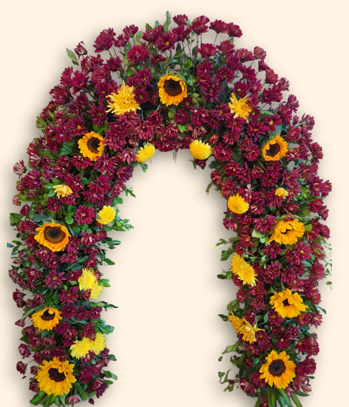 Custom Ganesha Divine Backdrop Floral Arch